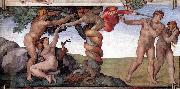 Michelangelo Buonarroti The Fall and Expulsion from Garden of Eden USA oil painting artist